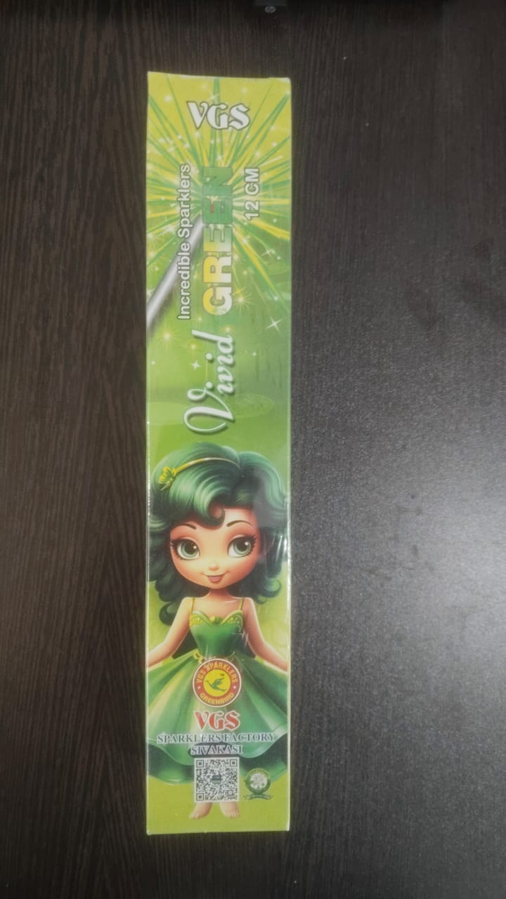 12 CM GREEN SPARKLERS